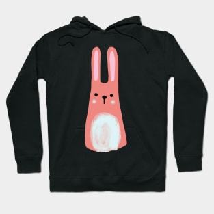 Happy hand drawn rabbit Hoodie